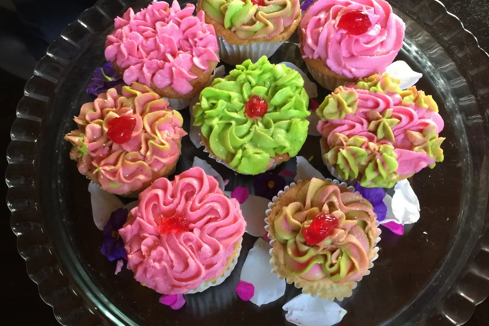 Iced cupcakes baked in-house